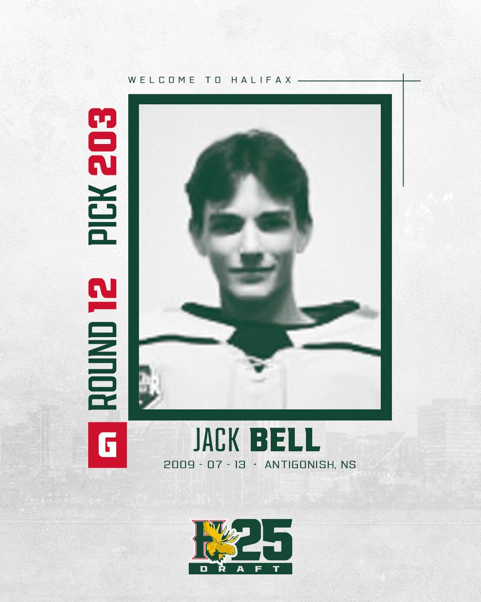 Wrapping up the draft with goalie Jack Bell from Antigonish. Congrats Jack! #GoMooseGo