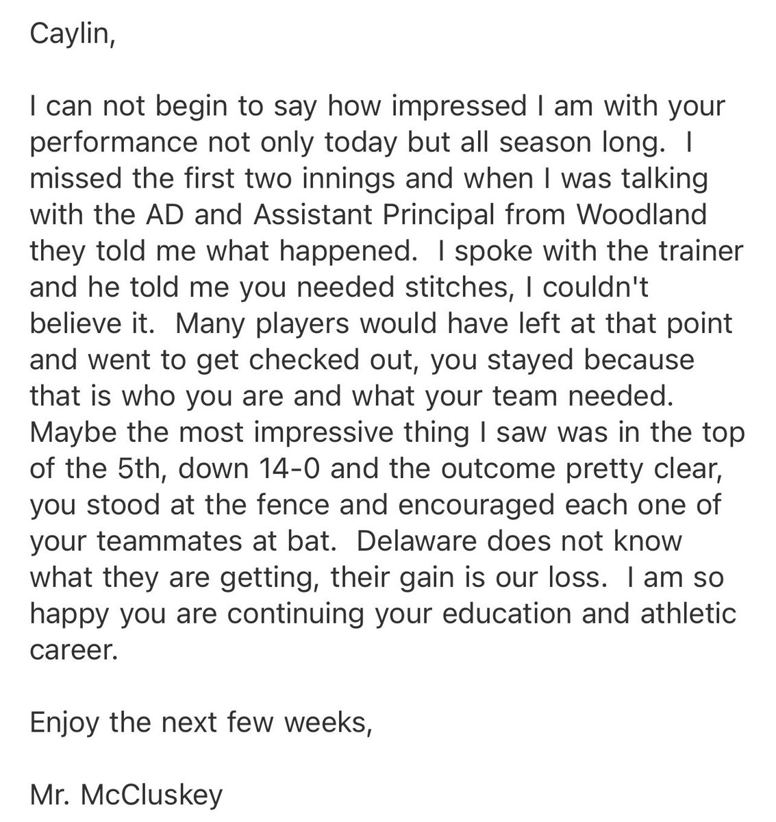 Caylin Blazys • 2025 (@caylinblazys_19) on Twitter photo Finished my senior season last night — grateful for every moment on and off the field. 💙
- .506 BA (10 HR, 15 XBH)
• All-State
• All Academic Team
• All-Conference
• Senior All-Star Select Team
• Spring sports MVP
<a href="/Frank_Lieto/">Frank Lieto</a> <a href="/Delaware_SB/">Delaware Softball</a> Finished my senior season last night — grateful for every moment on and off the field. 💙
- .506 BA (10 HR, 15 XBH)
• All-State
• All Academic Team
• All-Conference
• Senior All-Star Select Team
• Spring sports MVP
<a href="/Frank_Lieto/">Frank Lieto</a> <a href="/Delaware_SB/">Delaware Softball</a>