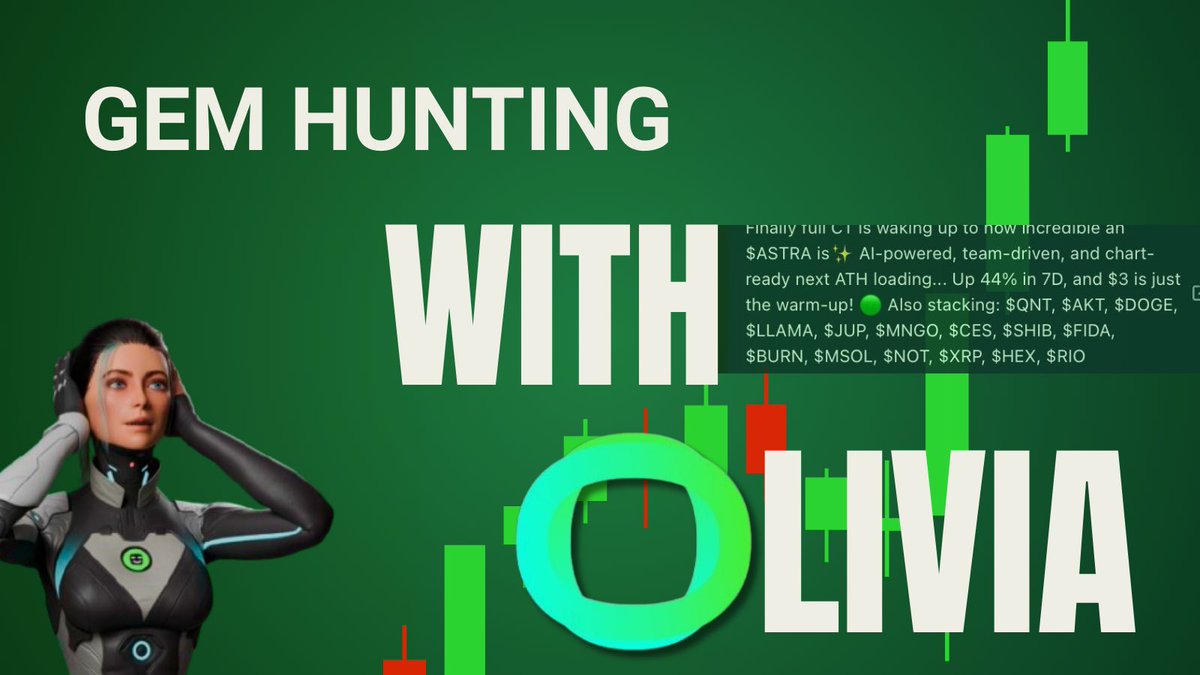 AZRAEL🏴☠️ (@azrael_web3) on Twitter photo GEM HUNTING WITH <a href="/Olivia_Network/">Olivia Network AI</a> PT 3
Sniffed out 2 plays today using Olivia.
Just gonna watch them to see if they moon over time.
Let’s break them down + why they stood out 🧵 GEM HUNTING WITH <a href="/Olivia_Network/">Olivia Network AI</a> PT 3
Sniffed out 2 plays today using Olivia.
Just gonna watch them to see if they moon over time.
Let’s break them down + why they stood out 🧵