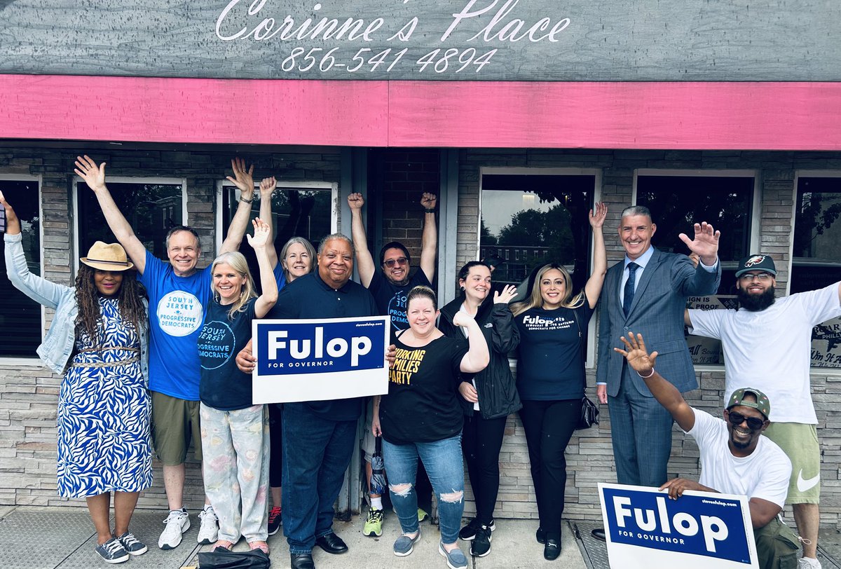 It rained but we still rallied! Vote for change on June 10th! <a href="/StevenFulop/">Steven Fulop</a> for Governor, Democrats for Change for State Assembly, Community First: Real Democrats for mayor, council, and committee, and <a href="/JerseyDemocrats/">South Jersey Progressive Democrats</a> for county committee.