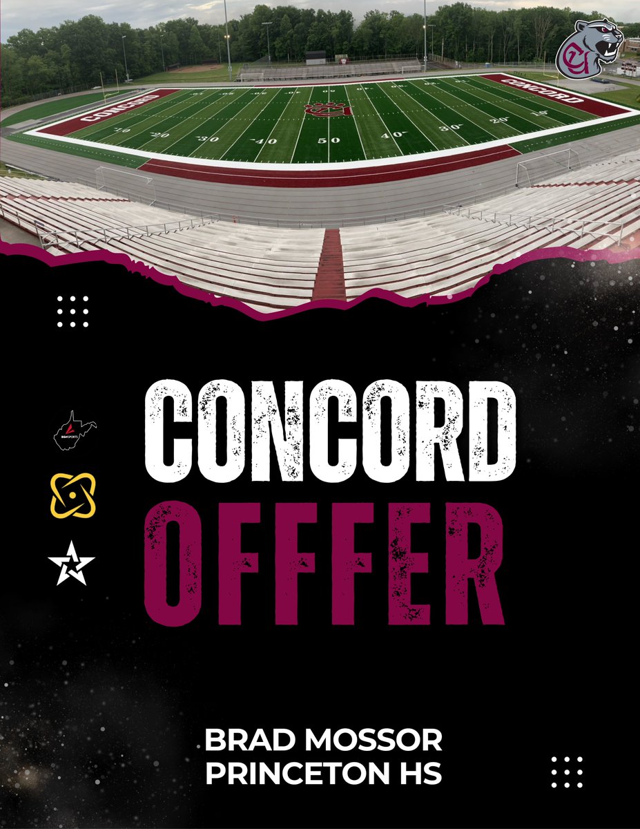 Coalfields & Co. (@coalfieldsco) on Twitter photo '26 Princeton WR Brad Mossor (<a href="/bradley_mossor/">Brad mossor</a>) reportedly received an offer from Concord! #wvprepfb '26 Princeton WR Brad Mossor (<a href="/bradley_mossor/">Brad mossor</a>) reportedly received an offer from Concord! #wvprepfb