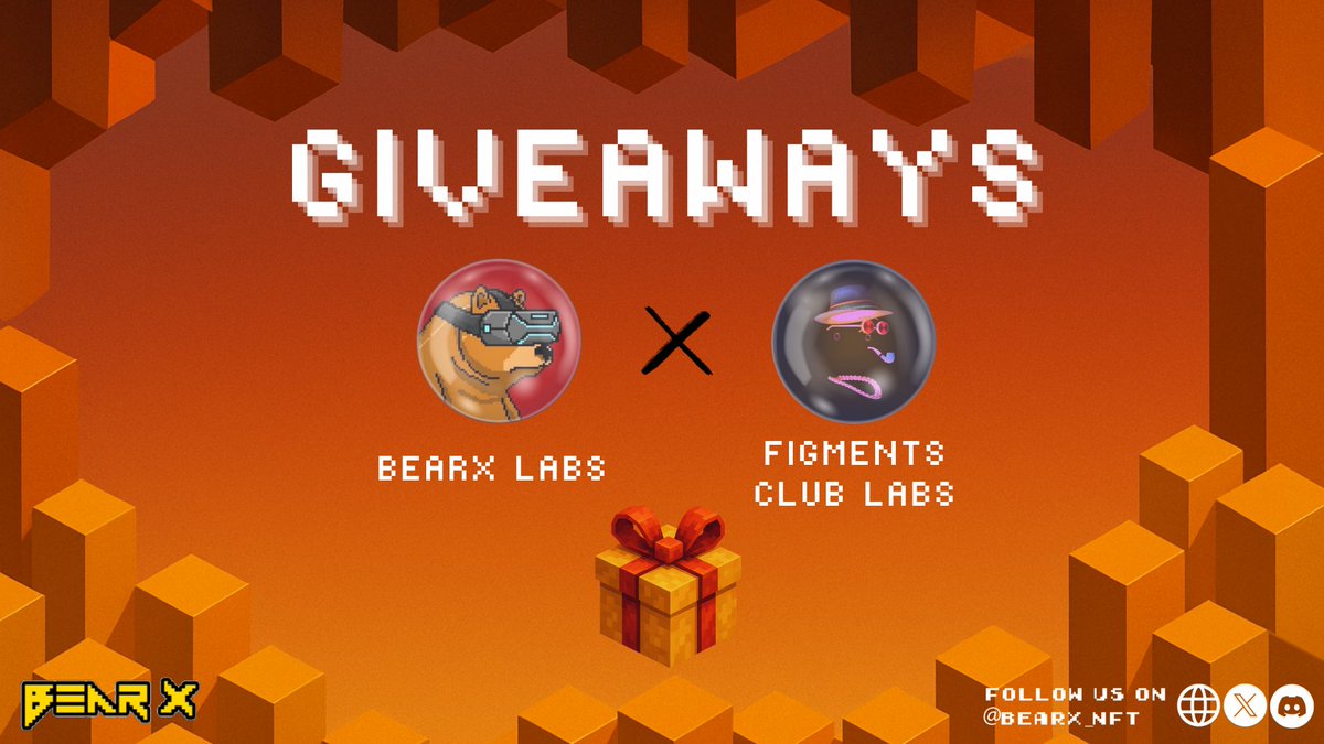 BearX Labs (@bearx_nft) on Twitter photo ๐ <a href="/BearX_NFT/">BearX Labs</a> x <a href="/FigmentsClubNFT/">Figments Club Labs</a> ๐ #Giveaway
๐50 GTD + 50 FCFS whitelist spots๐
๐Rules:
1. Like, share this post & Follow <a href="/BearX_NFT/">BearX Labs</a> & <a href="/FigmentsClubNFT/">Figments Club Labs</a>
2. Join discord.gg/bearx & discord.gg/lmnft
3. CMT your Solana wallet ๐ <a href="/BearX_NFT/">BearX Labs</a> x <a href="/FigmentsClubNFT/">Figments Club Labs</a> ๐ #Giveaway
๐50 GTD + 50 FCFS whitelist spots๐
๐Rules:
1. Like, share this post & Follow <a href="/BearX_NFT/">BearX Labs</a> & <a href="/FigmentsClubNFT/">Figments Club Labs</a>
2. Join discord.gg/bearx & discord.gg/lmnft
3. CMT your Solana wallet
