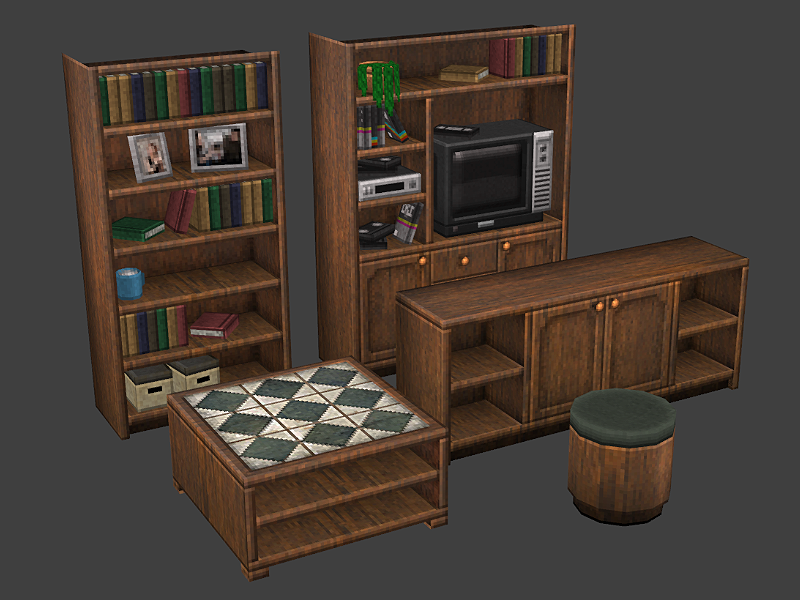 IronIntOfficial's tweet photo. Added some more furniture to the set, now to dress them up nicely :)

#indiedev #IndieGameDev #horrorgame #3dart #lowpoly https://t.co/NU7D2fe5h2