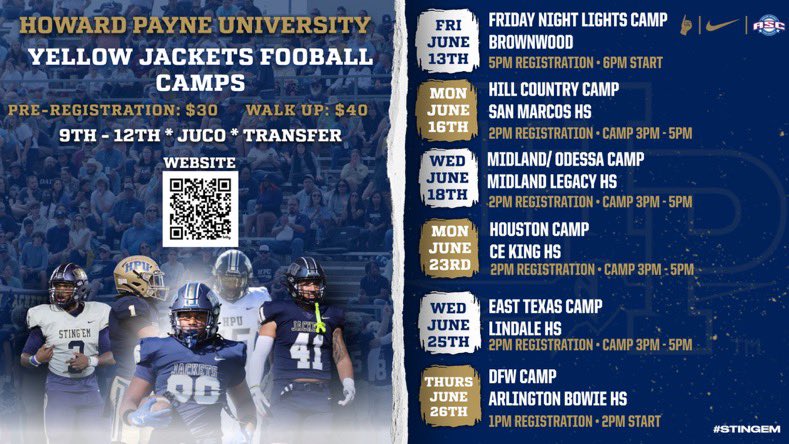 Thank you <a href="/CoachFujiwara/">Coach Fujiwara</a> for the camp invite 
<a href="/CoachRParsons/">Coach Parsons</a> <a href="/coach_mcdowell/">Shaun McDowell</a> <a href="/GOaksBooster/">Grand Oaks Football Booster Club</a>