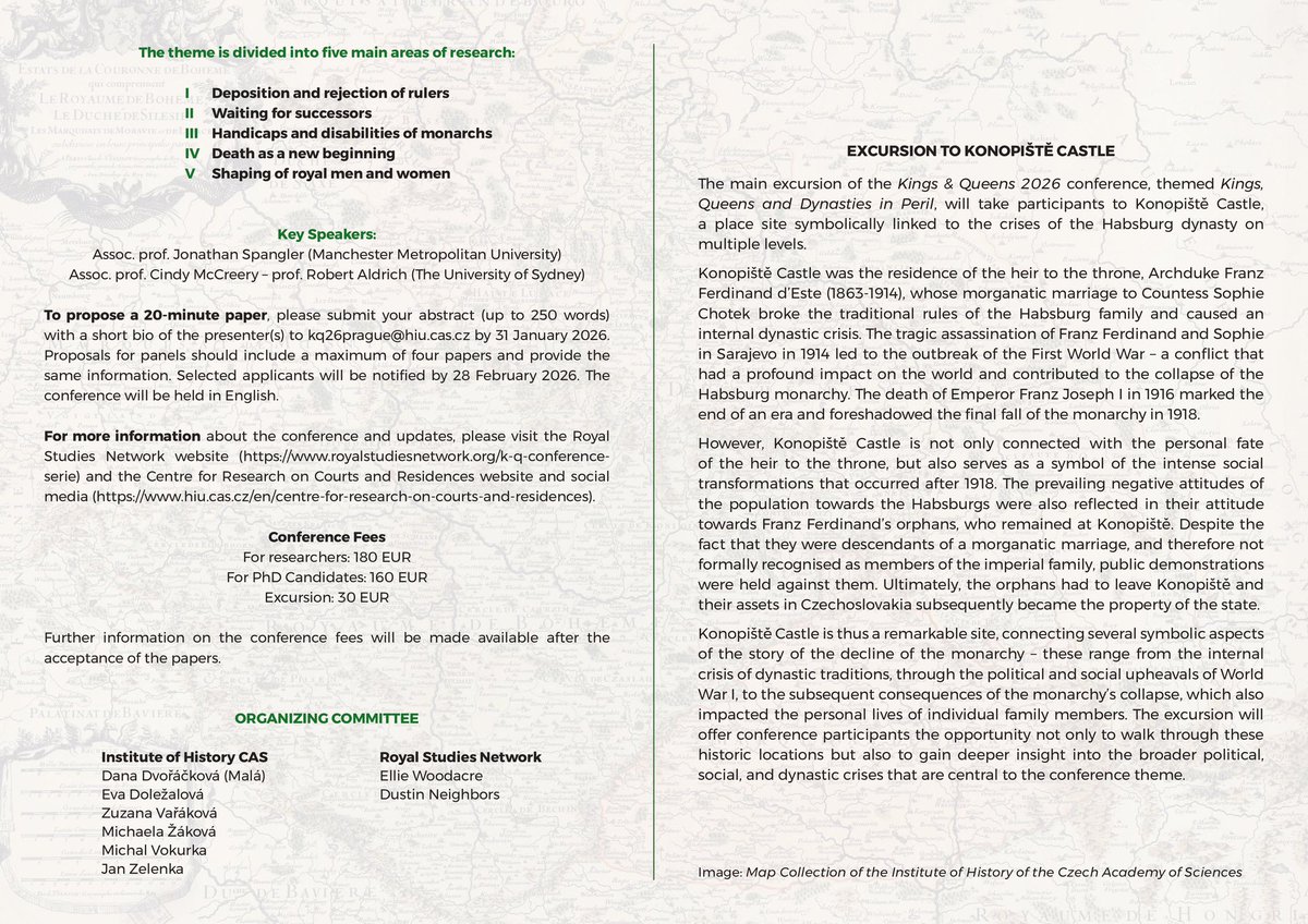 After a fantastic #KQ14, we’re thrilled to announce that Kings and Queens 15 will be in Prague! 🇨🇿 

Join us from 2-4 September 2026 for "Kings, Queens and Dynasties in Peril"

🧵/4