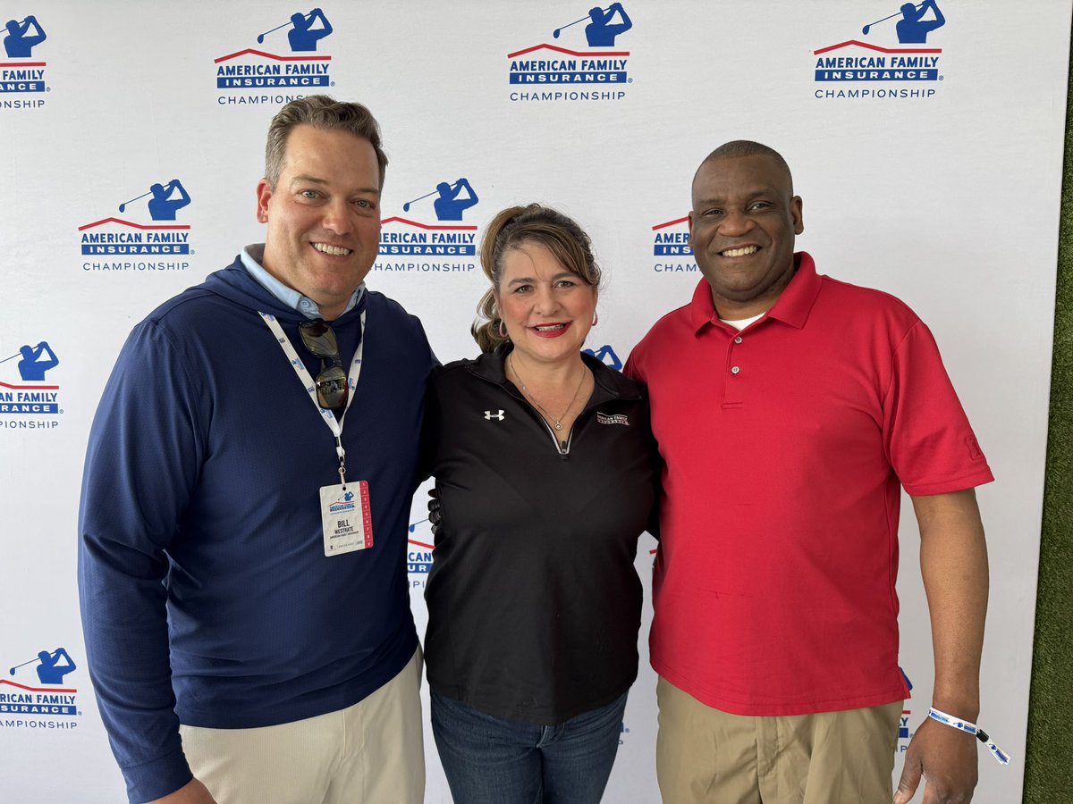 Great day at Amfam Golf Championship! pic with company CEO!