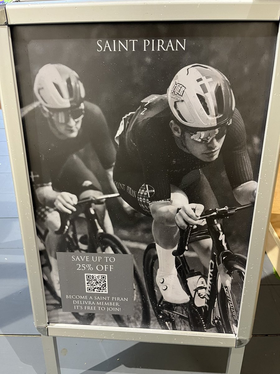 Opening soon immortalised in print <a href="/SaintPiranTeam/">Saint Piran Pro Cycling /Service Course</a>