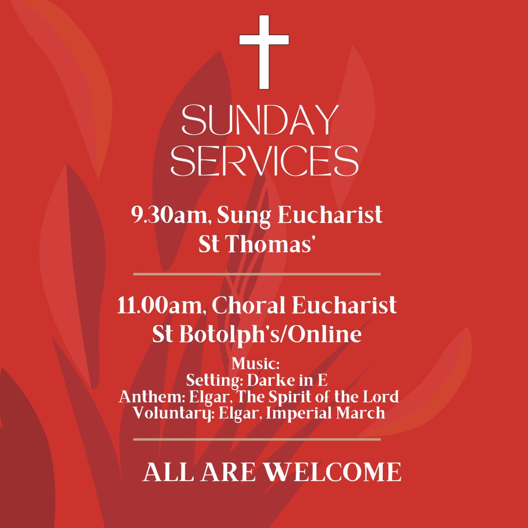 All are welcome to join us at any of our services in the Parish tomorrow. ⛪️

You can access our community news and readings of the day here tinyurl.com/4csatc9x

You can join us online too, live via Zoom
🎥 11.00am, tinyurl.com/2zdntvuh