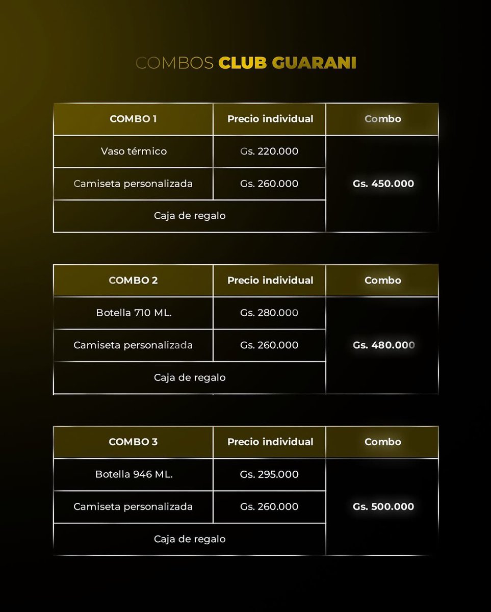 Celebramos a papá que lleva al Legendario en la piel y en el corazón 💛🏹

𝗔𝗥𝗠𝗔 𝗧𝗨 𝗖𝗢𝗠𝗕𝗢
Camiseta oficial personalizada del @clubguarani + vaso o termo Hydrate, en una edición especial por el Día del Padre. 

📍 Hacé tu pedido hasta el 11 de junio