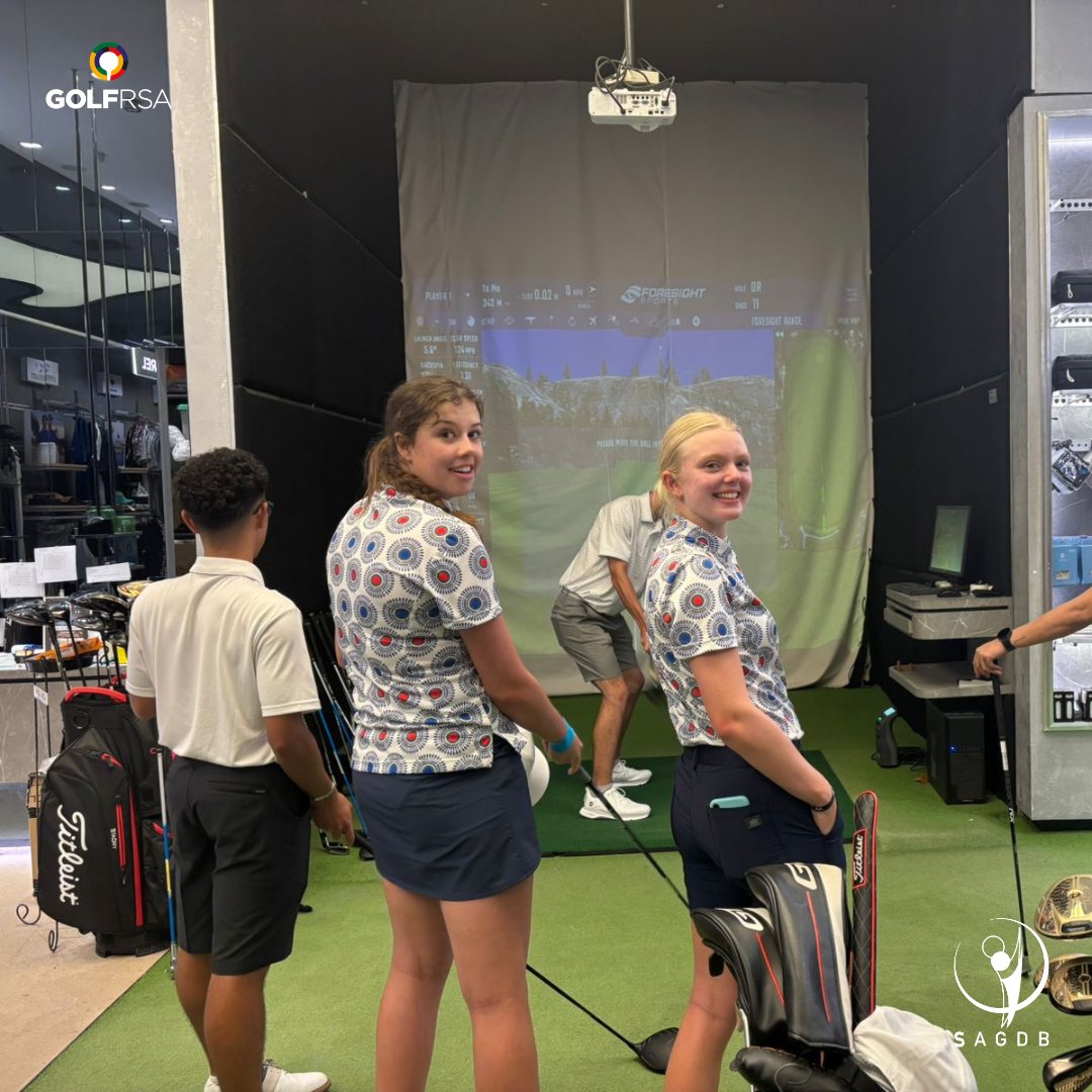First up this morning, #teamgolfrsa spent some quality time at the Damai Indah Golf's magnificent driving range &amp; then had some fun sharpening their skills on the big screen!

2025 Mandiri Ciputra Golfpreneur Junior World Championship
#golfrsa #itstartshere #squadgoals