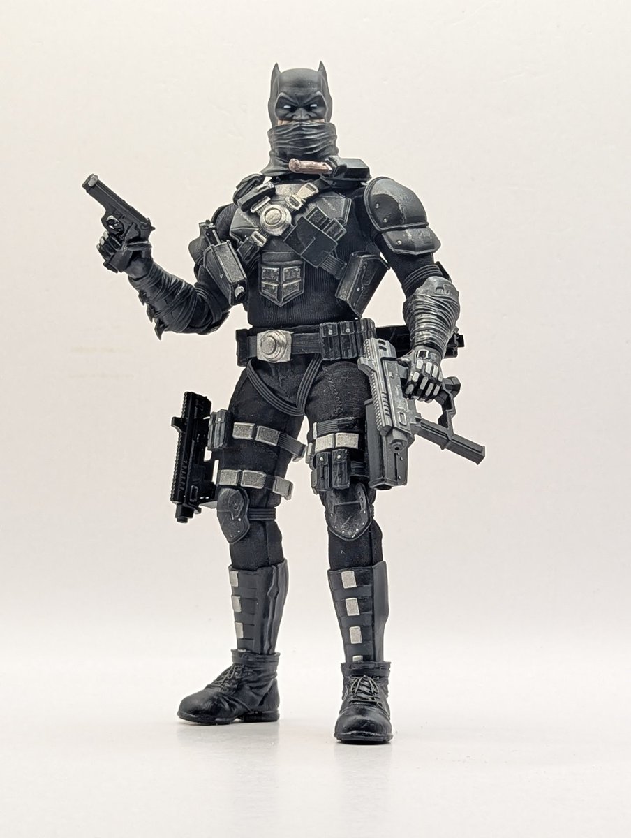 CY7 Dark Knight.

Aesthetic 10/10
Accessories 8/10 - gun backpack to heavy.
FX's 2/10 - relative to the bullet and smoke effects. The plugs are very weak and would rather bend than plug. Redundant.
Articulation 6/10 - suit seriously hinders thigh/hip movement. 

Overall 7/10.