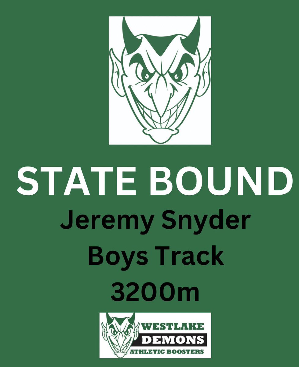 Best of luck to Senior Jeremy Snyder as he competes at the OHSAA State Track and Field Championships today at Ohio State University.  

Good luck, Jeremy! Go Demons!