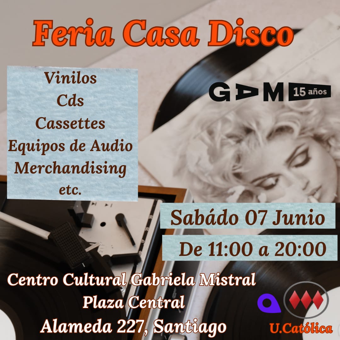 Santiago-Ander (@stgoandereditor) on Twitter photo HOY estaremos en la Feria de Vinilos #CasaDisco en el <a href="/centroGAM/">Centro GAM</a>, desde las 11 a las 20 hrs, entrada liberada, saliendo del metro UC 🥳📚🚀💿 HOY estaremos en la Feria de Vinilos #CasaDisco en el <a href="/centroGAM/">Centro GAM</a>, desde las 11 a las 20 hrs, entrada liberada, saliendo del metro UC 🥳📚🚀💿