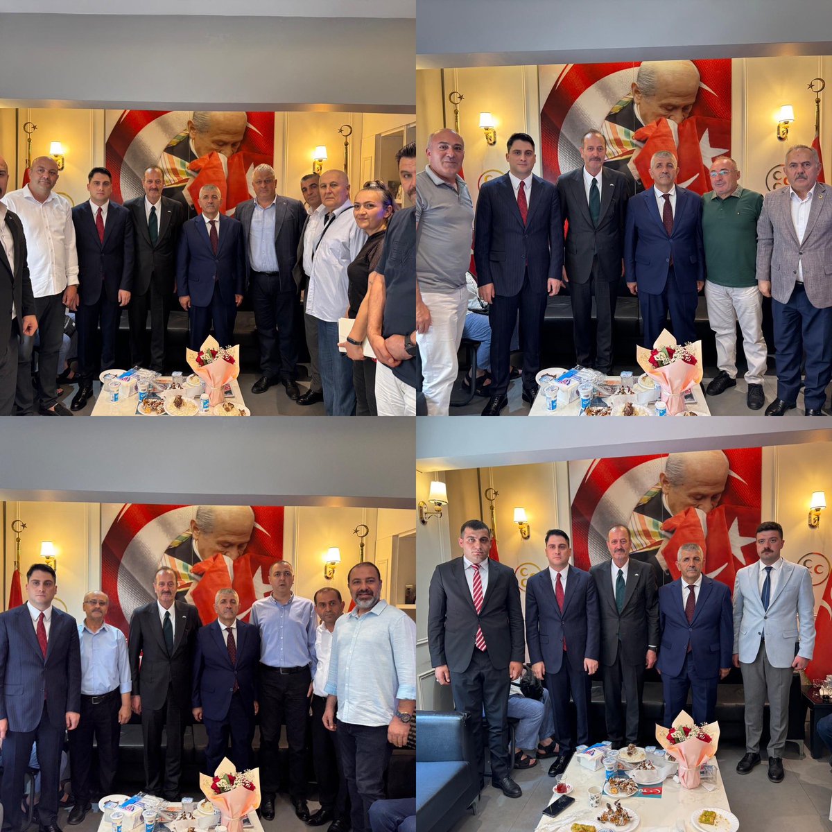 TmrOsmanagaoglu's tweet photo. MHP İzmir İl Başkanlığımızda; İl Başkanımız @VeyselSahinMhp , Ülkü Ocakları İl Başkanımız @burakkilictc, dava arkadaşlarımız ve hemşehrilerimizin katılımıyla bayramlaşma programımızı gerçekleştirdik. Vesileyle bir kez daha; Kurban Bayramımız mübarek olsun. https://t.co/A8IX2z84A5