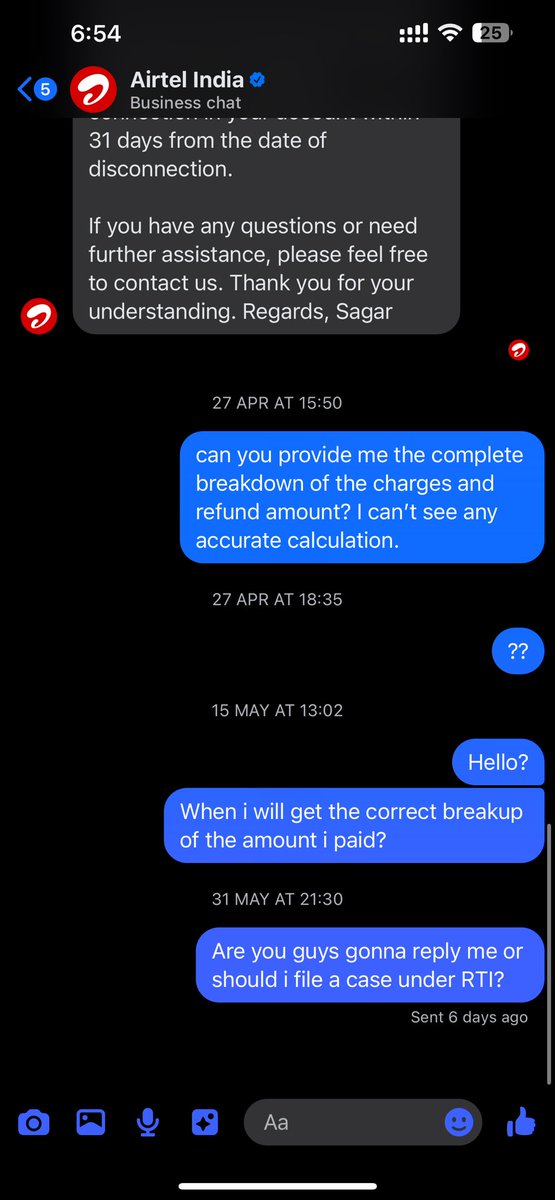 thegparmar's tweet photo. Theives @Airtel_Presence @airtelindia 

No breakdown of the amount i paid. No refund nothing. https://t.co/VzO0Z62sZc
