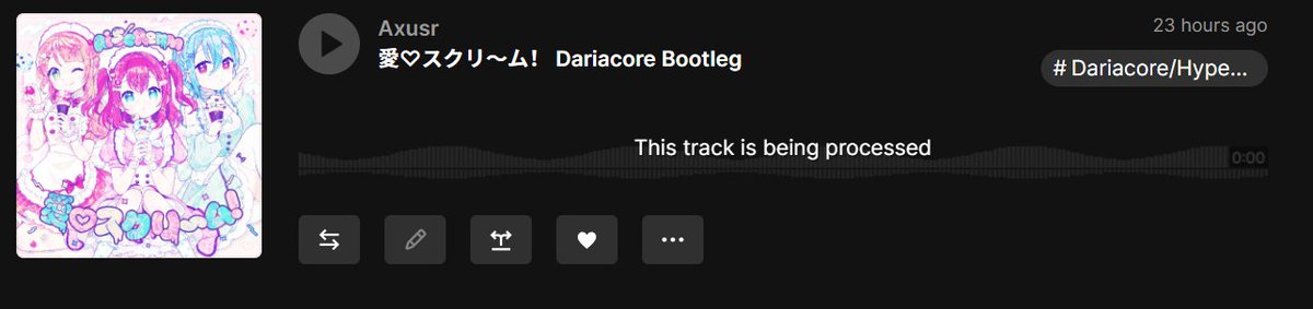 idk why,there is always show that my track is being processed since i uploaded music.....