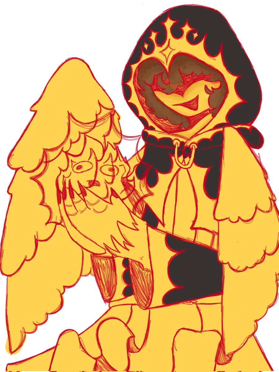 Azeka0666's tweet image. Telamon?! 
Desenho incompleto (como sempre)
(Ele foi feito por mim e uma amiga no papel, e eu fiquei responsável por passar pro digital)
#telamon #calcifer #forsaken #Colabs