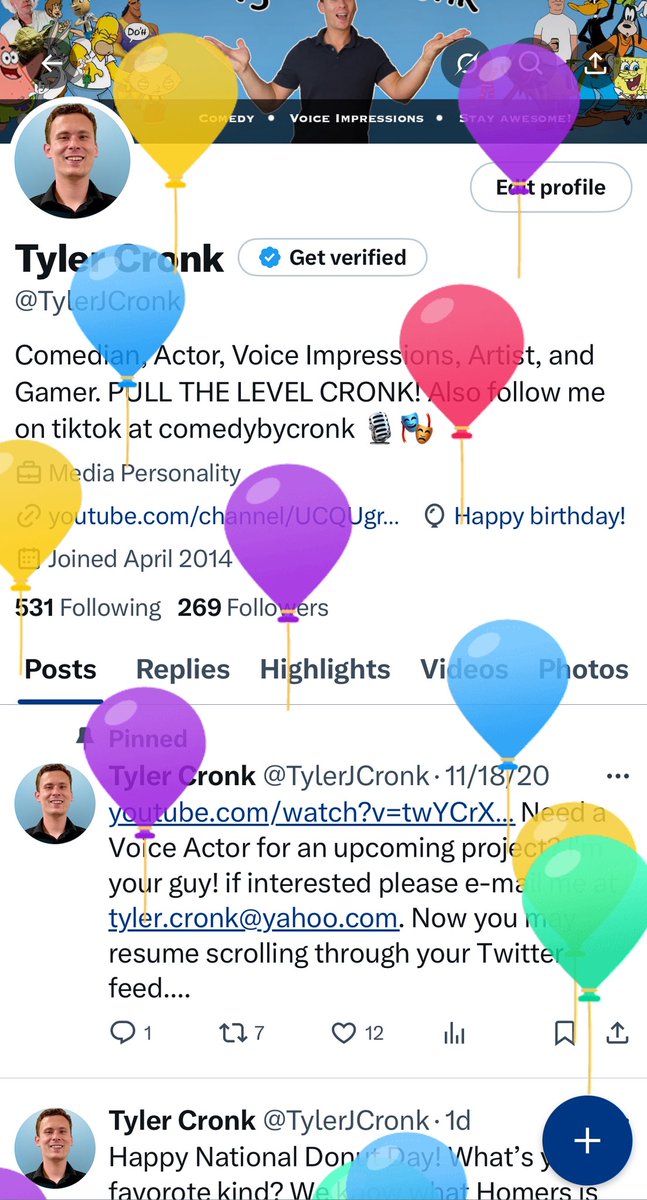 TylerJCronk's tweet photo. Uh oh the balloons, you know what that means! 🎉🥳 #mybirthday #turning30 https://t.co/ienoUHJP4r