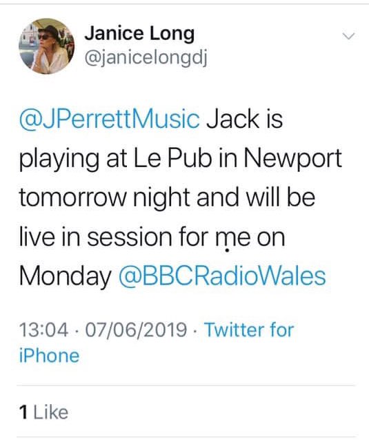 Jack Perrett (@jperrettmusic) on Twitter photo Really miss hearing Janice on <a href="/BBCRadioWales/">BBC Radio Wales</a>. Would love to have a listen back to some of sessions I done on her show! Really miss hearing Janice on <a href="/BBCRadioWales/">BBC Radio Wales</a>. Would love to have a listen back to some of sessions I done on her show!