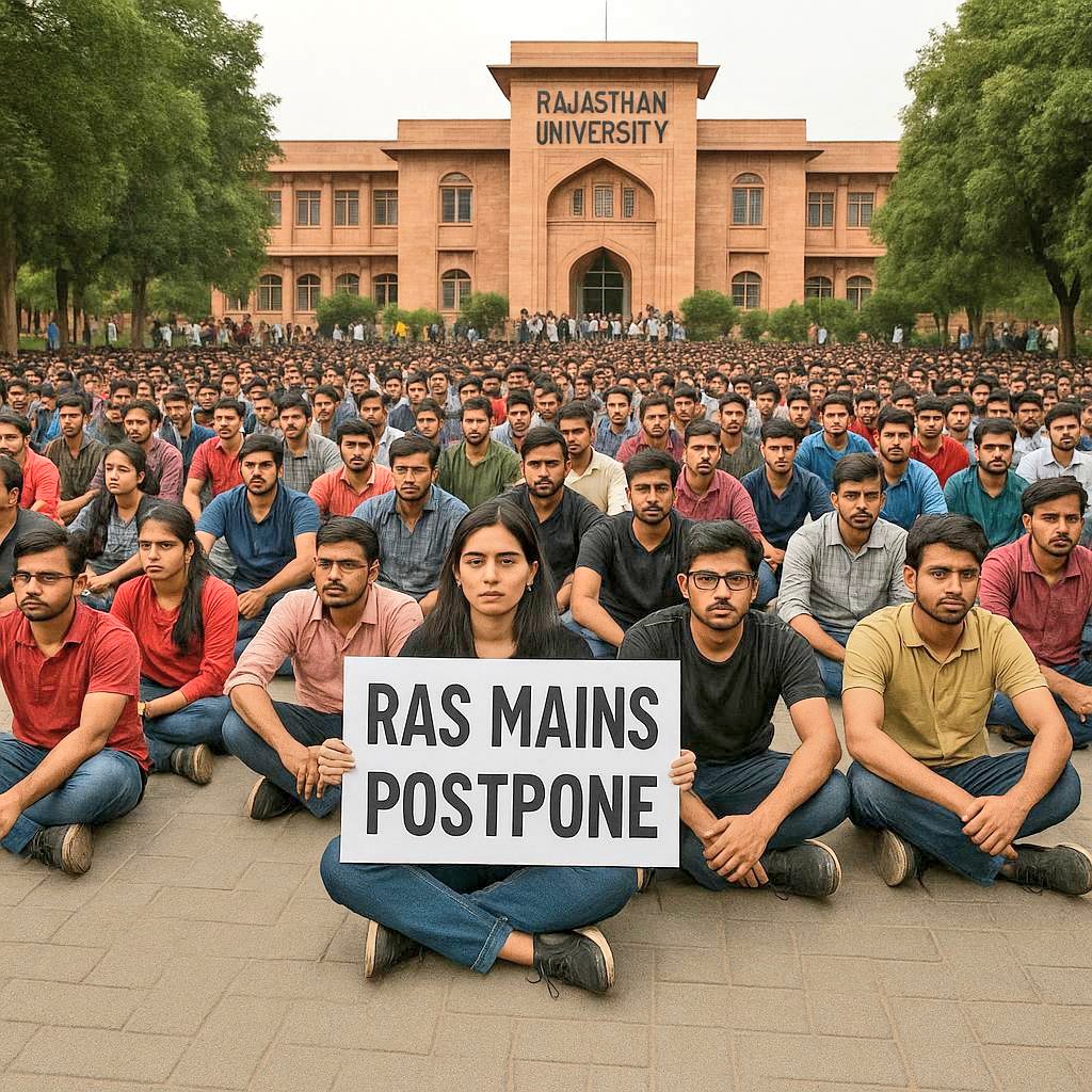 राज्य सरकार छात्रों के भविष्य के लिए हठयोग छोड़ कर आर ए एस मुख्य परीक्षा तिथि आगे बढ़ायें। 

जिससे वंचित अभ्यर्थियों को भी मौका मिल सकें। 

#RASMAINSPOSTPONE