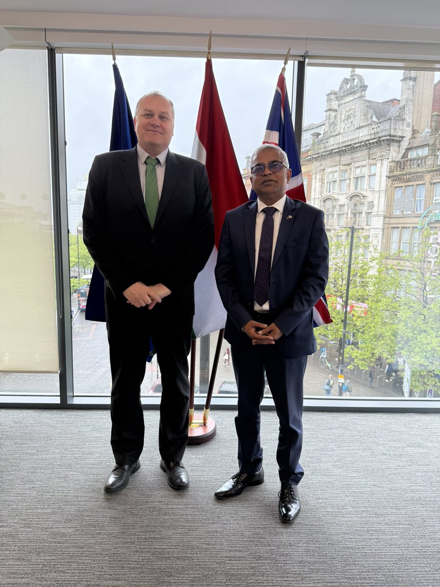 The Assistant High Commissioner met with the Consul General of Hungary in Manchester. They discussed issues of mutual interests and explored areas of future cooperation at a warm atmosphere.