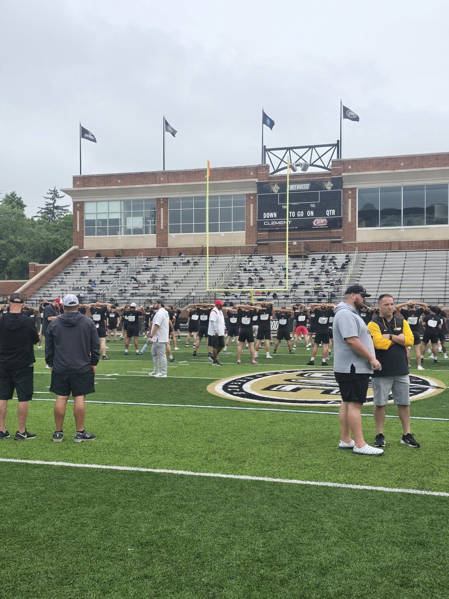 Back for Day 2! Boots on the ground at the <a href="/LindenwoodFB/">Lindenwood Football</a> Mega Camp!