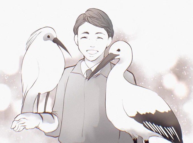 コウノトリって想像していたより大きくて驚いた記憶が。 今日のご公務の様子も多くの方がポストしてくれていました、愛されていますね知事 コウノトリとトキと斎藤知事