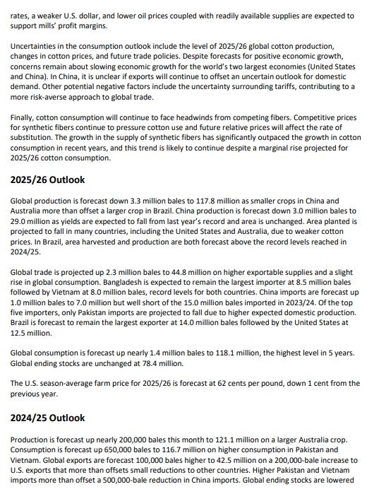 MAPATWARDHAN's tweet photo. Cotton: World Markets and Trade -May 2025 #India #Cotton #Global #Import #Export #production #demand #impact #logistics #KPRMills #Trident #Gokex #DeepakSpinners #NitinSpinners #Himatsingka #VTL #Ambika #IndoRama #IndoCount
Global Cotton Consumption Rises to 5-Year High https://t.co/wJ1Ps1vZWM