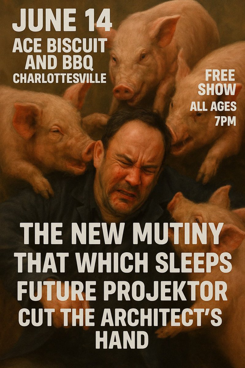 The New Mutiny (@thenewmutinyvb) on Twitter photo A week away we will be making our #charlottesville debut at @acebiscuitandbarbecue with @thatwhichsleeps <a href="/futureprojektor/">The Projektor</a> and @cutthearchitectshand Tis a #free #show and #allages Make your father proud and come party! #cville #rocknroll #livemusic #bands #concert #bigriffs #bbq A week away we will be making our #charlottesville debut at @acebiscuitandbarbecue with @thatwhichsleeps <a href="/futureprojektor/">The Projektor</a> and @cutthearchitectshand Tis a #free #show and #allages Make your father proud and come party! #cville #rocknroll #livemusic #bands #concert #bigriffs #bbq