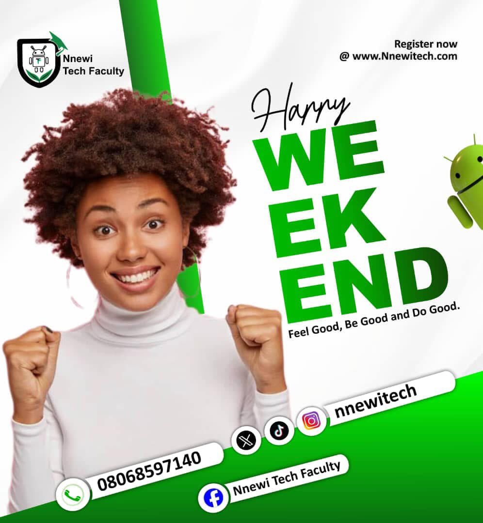 TechFacultyNG's tweet image. Happy Weekend from Tech Faculty! 
Work hard, rest well! Take this weekend to recharge, reflect, and refocus.
Tech is the future, and we’re building it one skill at a time. 

See you next week, ready to learn, create, and grow

#TechMoney #LearnTechToday #weekendvibes