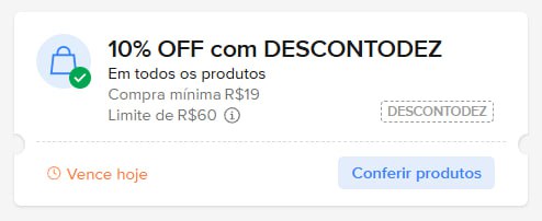 CUPOM MERCADO LIVRE

🎟 10% OFF Em compra mínima de R$19 (limite de 60): DESCONTODEZ

🔗 Confira em:  mercadolivre.com/sec/1enSWoH

 🛍 Aproveitem. Para todo app