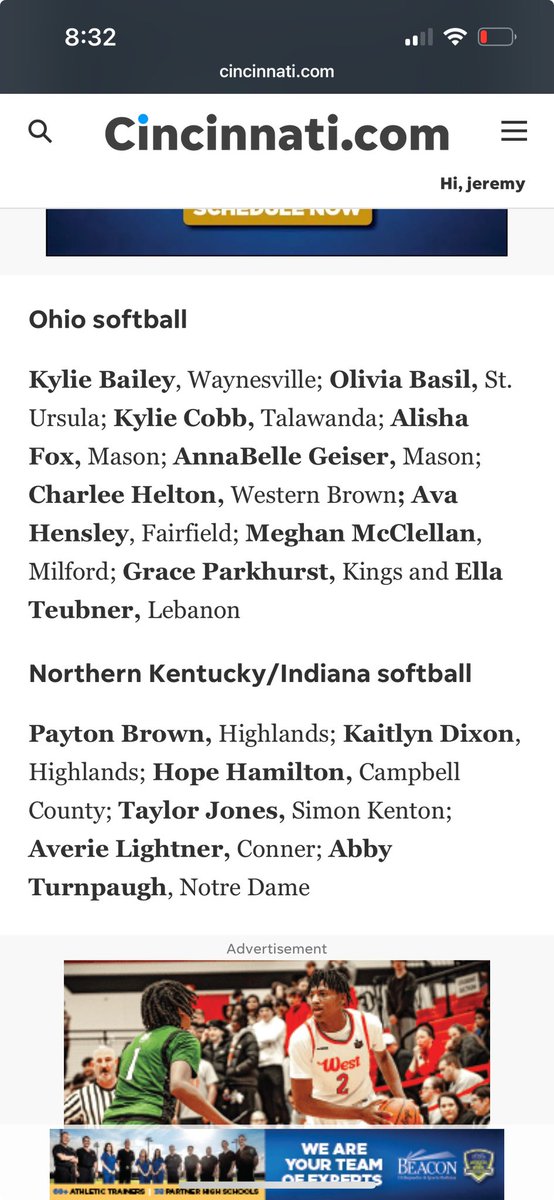 Thank you <a href="/ENQSports/">Enquirer Sports</a> <a href="/Enquirer/">Enquirer</a> 
It’s an honor to be recognized along with these amazing athletes!
<a href="/SoftballMason/">Mason Softball</a> <a href="/MVE18uHutch/">Miami Valley Xpress 18U National - Hutchinson</a> <a href="/TMU_Softball/">Thomas More University Softball</a>
