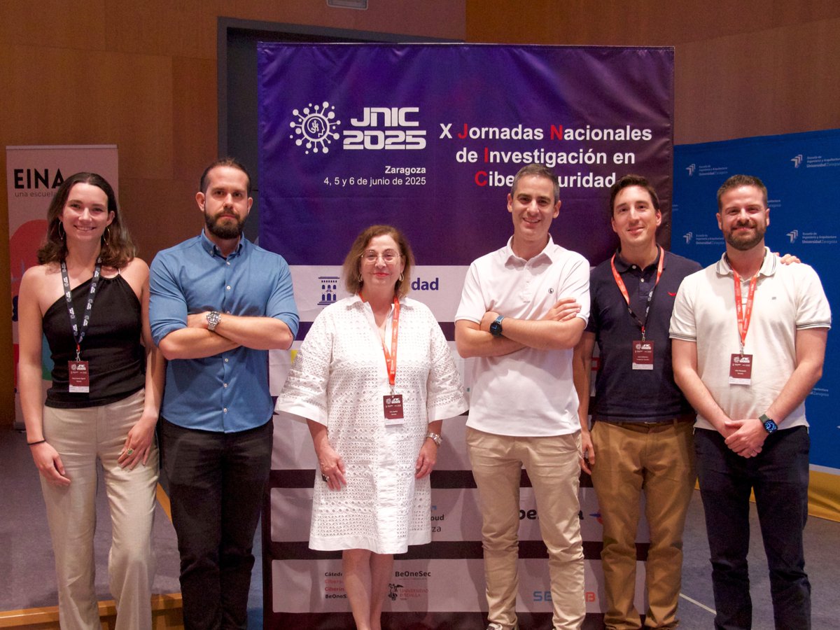 🏆 En las X JNIC, la Red de Excelencia Nacional de Investigación en Ciberseguridad (RENIC) premió los mejores trabajos de ciberseguridad.
🥇 Mejor Tesis: Daniel Uroz (Unizar)
🥇 Mejor TFM: Javier Parada (UMA)
¡Enhorabuena!

#jnic2025 #uc3m #ciberseguridad #jnic #renic