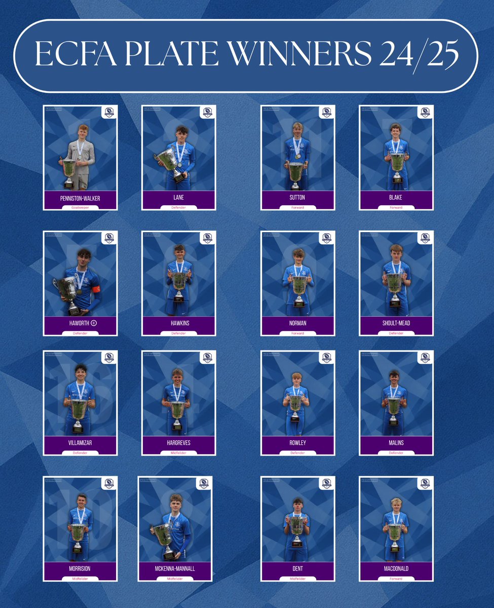 Our ECFA National Plate winning squad 🏆 

Amazing graphic from <a href="/jkemphotos/">Jke Photography</a> 👏