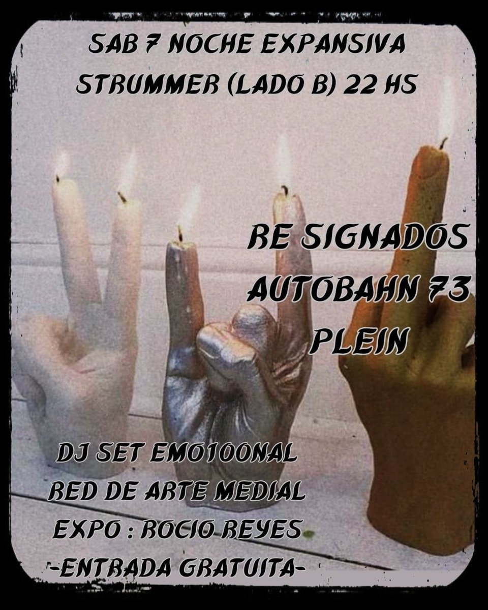 Hoy, sábado 7/6 vamos a tocar en   @strummerbar Lado B con entrada gratuita a partir de las 22 hs.
.
Musica por: @re_signados @autobahn_73 <a href="/pleinmusica/">Plein</a>
Organizan <a href="/banbang/">banbang</a>.arts
.
Gracias a  @dulcelimonrecords y @circuitodebandasunderpor el aguante siempre.