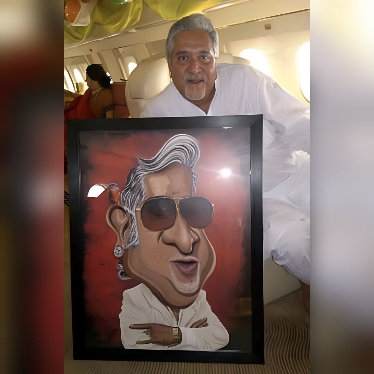 Did you enjoy the latest podcast? This is king of good times holding his artwork done by me in 2011. Welcome back Vijay Mallya 🍻