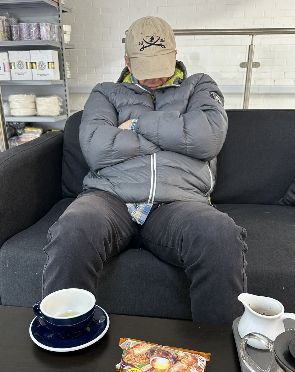 Learned the hard way, the art of the squaddie sleep is never lost. Baseball cap and warm jacket mandatory… head tucked into shoulders, chin resting, arms folded, hands snug. Usually found in a green issue foldaway chair. Awake and alert in seconds.
#sleeping #resting #ready