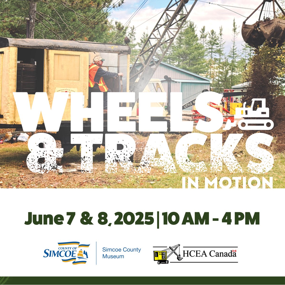 Today at the Simcoe County Museum, we’re celebrating the machines that built Simcoe County. Explore historic graders, bulldozers, and earthmovers up close, and enjoy a day packed with hands-on history.

Event admission applies.  Visit museum.simceo.ca.