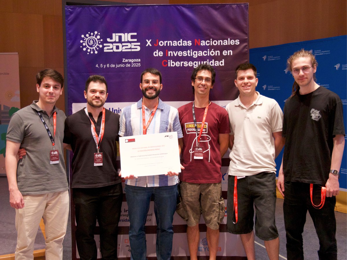 🏆 Durante la tarde del jueves, Daniel Uroz (Unizar) recibió el Premio RENIC a la Mejor Tesis Doctoral en Ciberseguridad por “Advances in Cybersecurity Incident Prevention and Analysis”. Enhorabuena.
#JNIC2025 #UC3M #Ciberseguridad #JNIC #RENIC