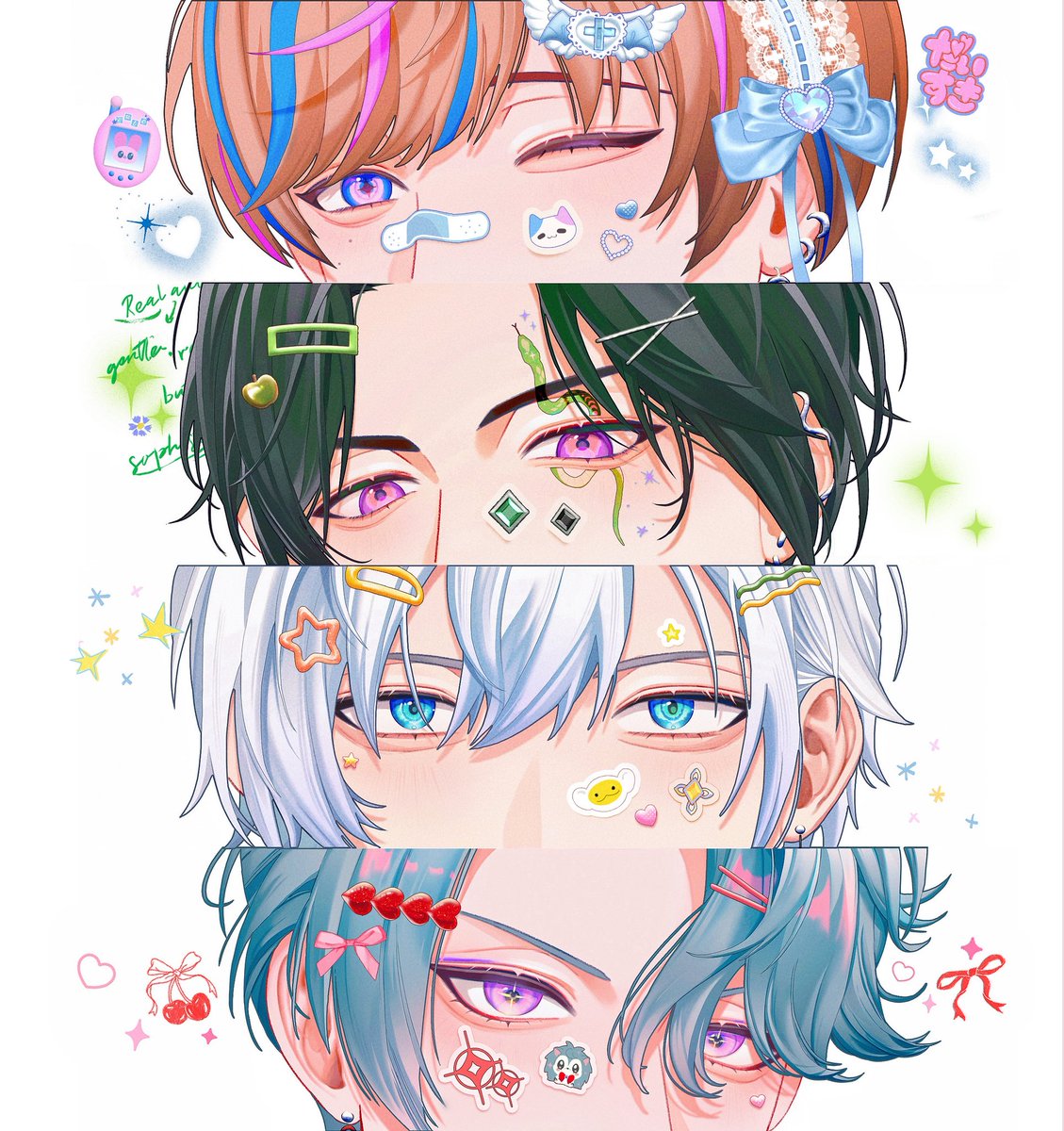 All 4! 💙💚💛❤️
#Seiblue #GinjoCanvas #kaepix #FreoChrome