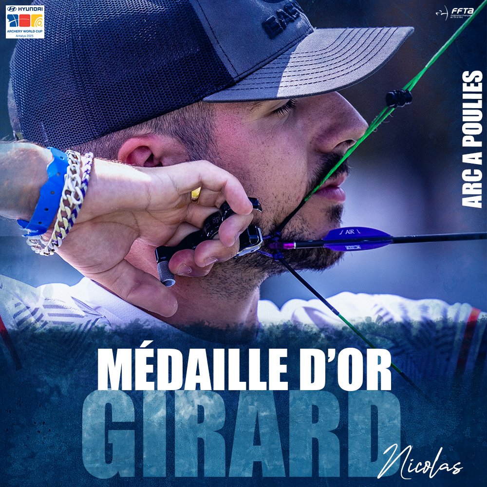 👑 Nicolas Girard, le roi du 11 ! Le Français a décroché l'or à Antalya et s'offre par la même occasion une place pour la finale du circuit de Coupe du Monde.

#FFTA #FFTiralArc