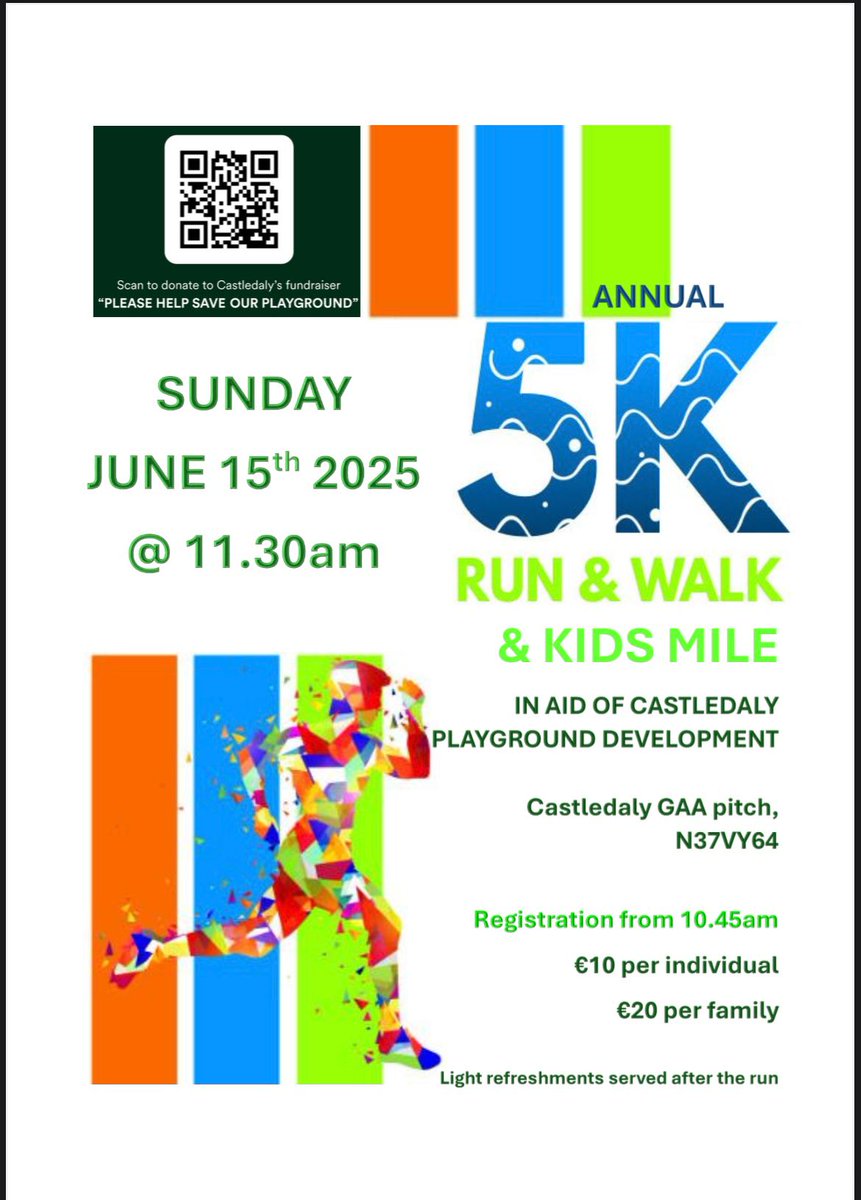 Playground development
Get all the latest news on the Castledaly GAA app member.clubspot.app/club/castledal…