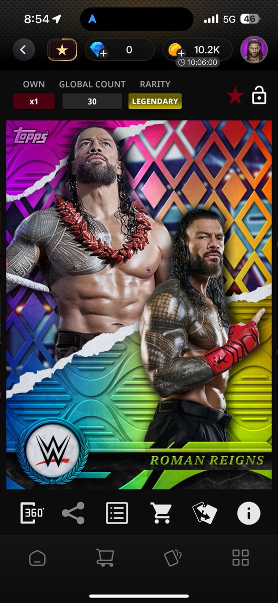 Angie_Vision's tweet image. Best. Trading. Day. Ever. 🙂‍↕️ @RheaRipley_WWE @WWERomanReigns #toppsSlam