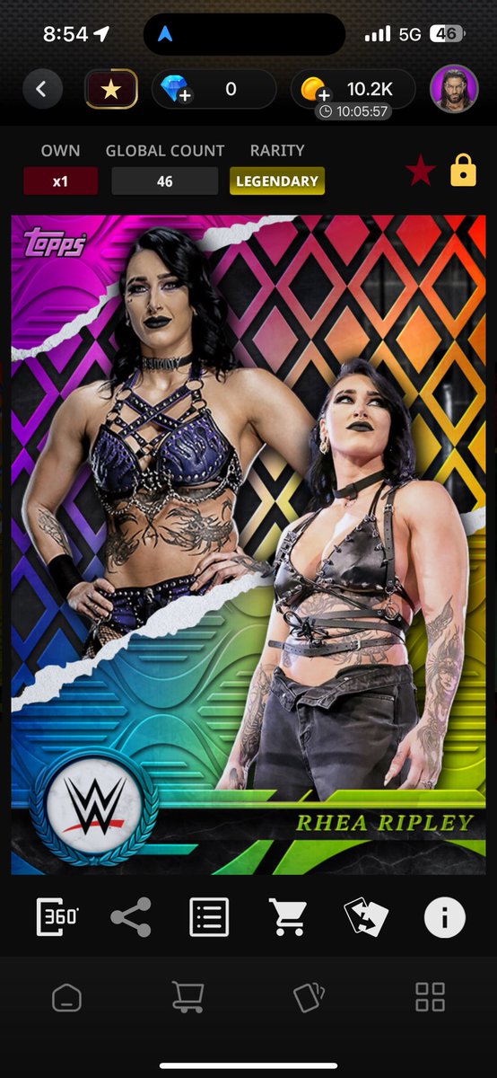 Angie_Vision's tweet image. Best. Trading. Day. Ever. 🙂‍↕️ @RheaRipley_WWE @WWERomanReigns #toppsSlam