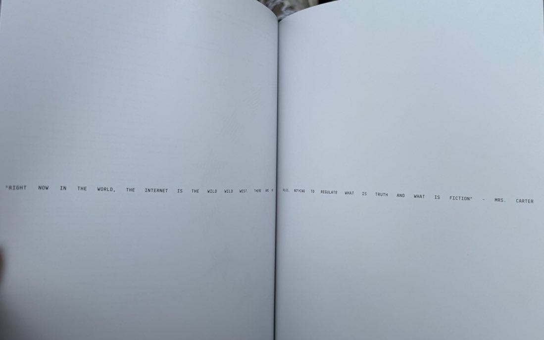 THUGGABEY's tweet photo. 🚨 Beyoncé in the Tour Book:

“Right now in the world, the internet is the wild wild west. There are no rules, nothing to regulate what is truth and what is fiction. - MRS. CARTER” https://t.co/r5kYu14Jj0
