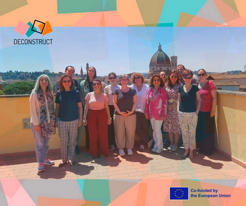 CnrItd's tweet photo. Last week, the #DECONSTRUCT consortium met in Florence to review progress and plan ahead. We've researched Holocaust distortion awareness, launched a 4-language campaign, created educational tools, and prepped for next steps: teacher training, piloting &amp; more. https://t.co/Ib8laOeKJW
