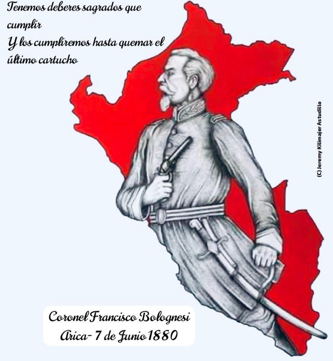 Nunca olviden que un  7 de Junio,  Bolognesi y sus guerreros nos enseñaron que, morir defendiendo a tu familia, a tu patria, no es morir ni perder , es vivir para siempre en la memoria y el corazón de tu gente.