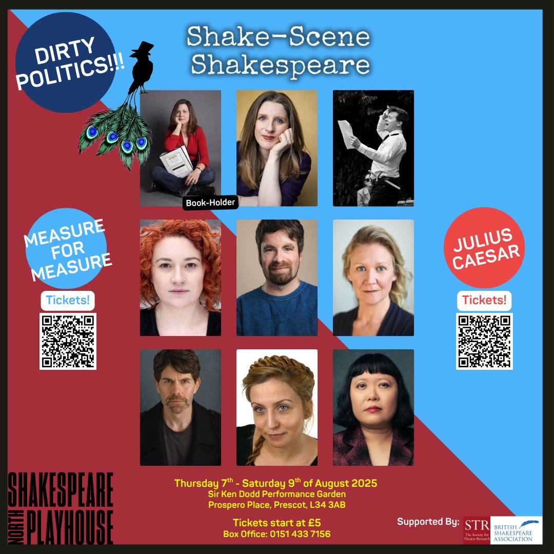 shakescenery's tweet photo. We are happy to introduce our 2025 "Dirty Politics" Season Company! 

Catch them all in both "Measure for Measure" and "Julius Caesar" in the Sir Ken Dodd Performance Garden at @ShakespeareNP this August!!!!

#measureformeasure #juliuscaesar #dirtypolitics https://t.co/aX6XH0x5t5