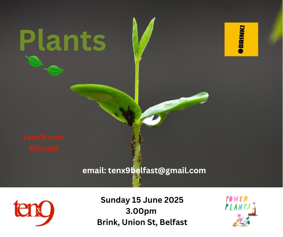 This is our next tenx9 event. Get in touch with your Plants stories at tenx9.com &amp; what a lovely way to spend a Sunday afternoon!
#brink #powerplants #plants