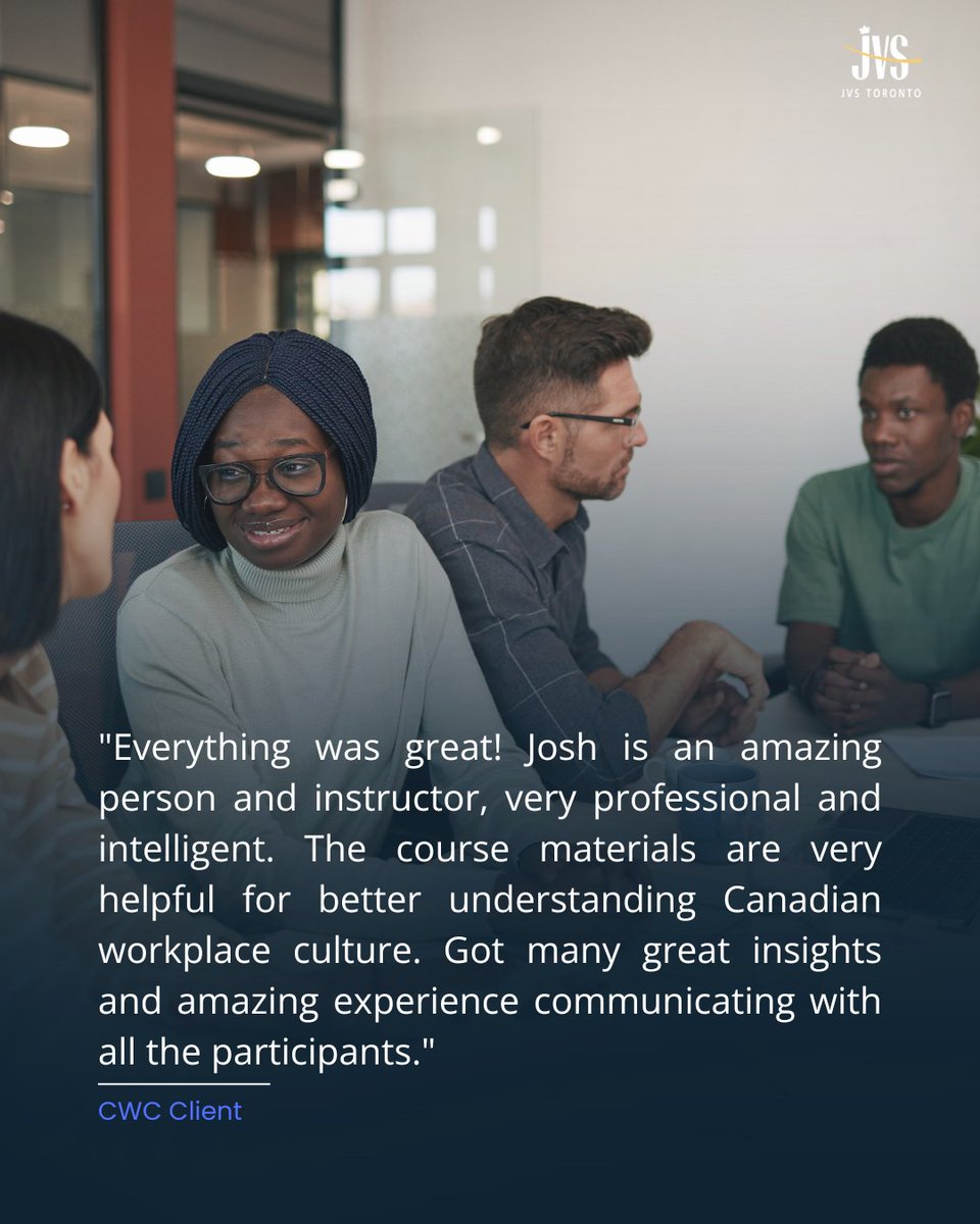 JVSToronto's tweet image. Canadian Workplace Communications is an 8-week, #onlineprogram that helps# newcomers in Technology, IT, and business improve #professionalEnglish, #connectwithemployers, and access exclusive #jobplacements. Learn more: jvstoronto.org/cwc/ #NewToCanada #JVSToronto